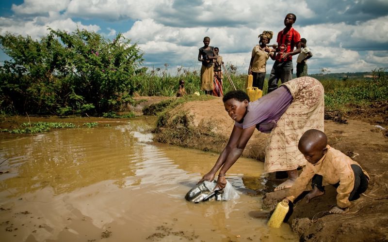 DESPERATE FOR SHELTER AND CLEAN WATER